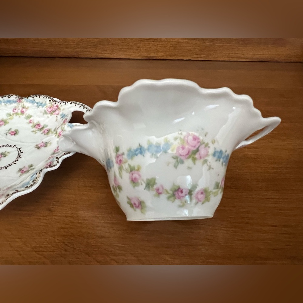 VTG floral design imperial crown, China, Austria, mayonnaise dish and plate - Picture 5 of 6